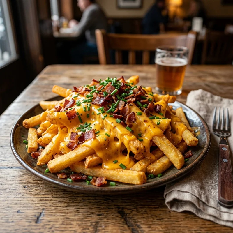 Papas con Cheddar & Bacon